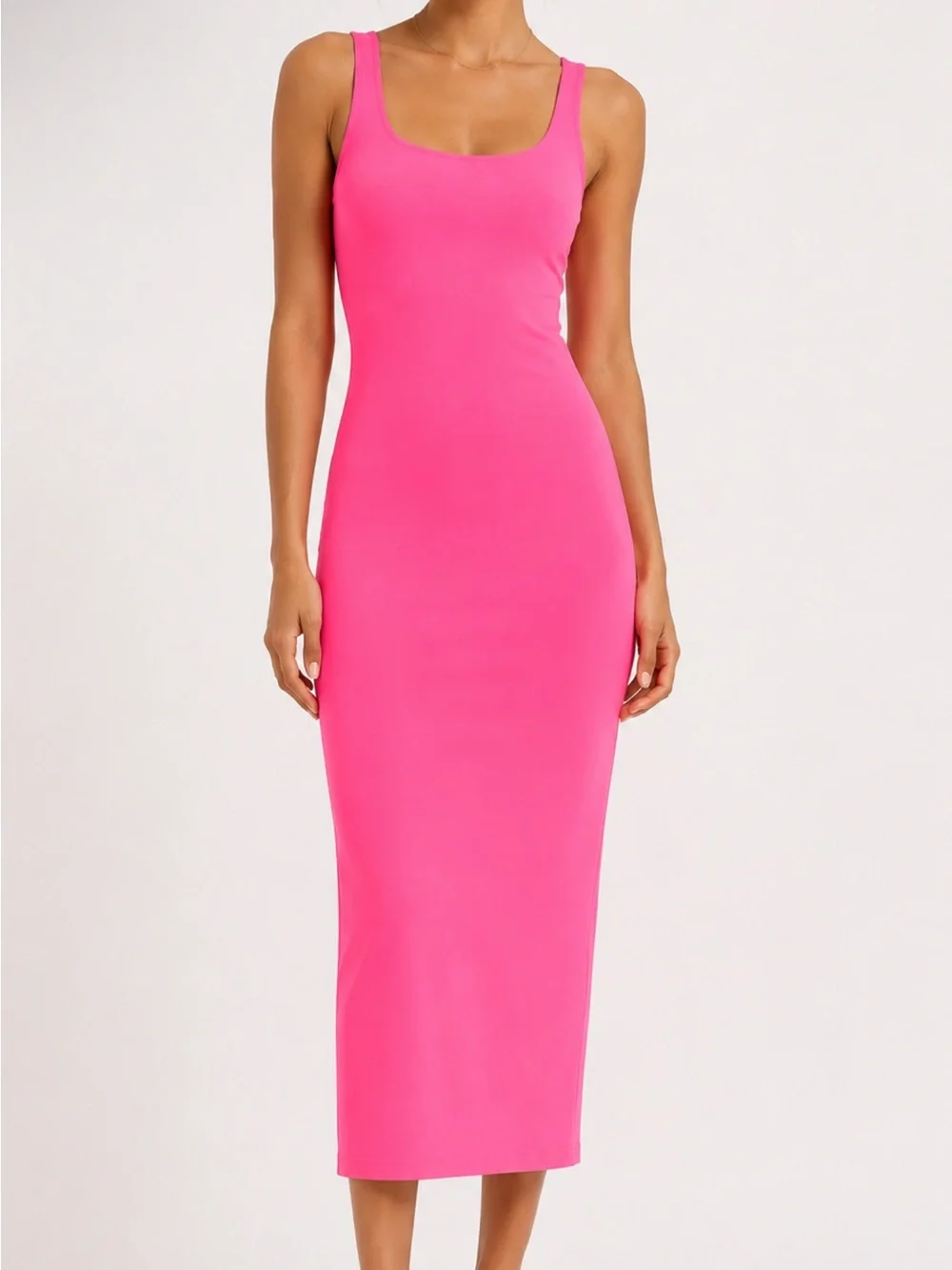 Anthropologie Daily Practice Bright Neon Pink Tank Dress Size XS